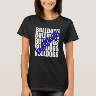 Bulldogs Blue School Sports Fan Team Spirit   T-Shirt