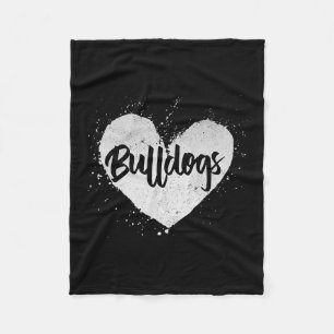 Bulldogs - Heart Dog Lover Animal Breeder Puppy Ow Fleece Blanket
