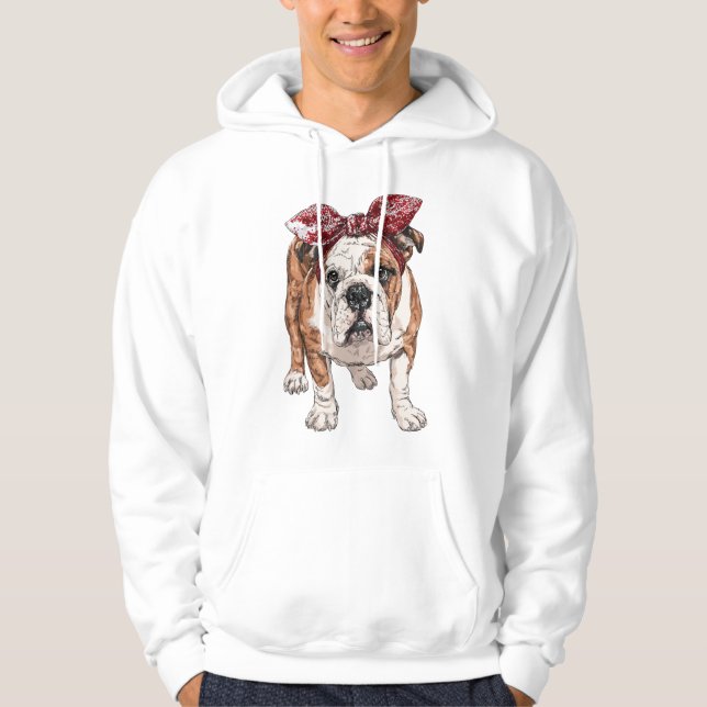 Bulldogs Mascot – Fierce and Fearless Logo for Ath Hoodie (Front)