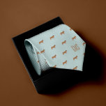 Bulldogs Pattern Monogram Tie<br><div class="desc">Fun Bulldogs on a minty light blue background. Personalize with a monogram to make the perfect one of a kind gift.
Looking for a different colour? No problem! Simply click the "Customize" button and select the background colour of your choice.</div>