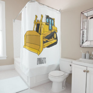 Bulldozer cartoon illustration