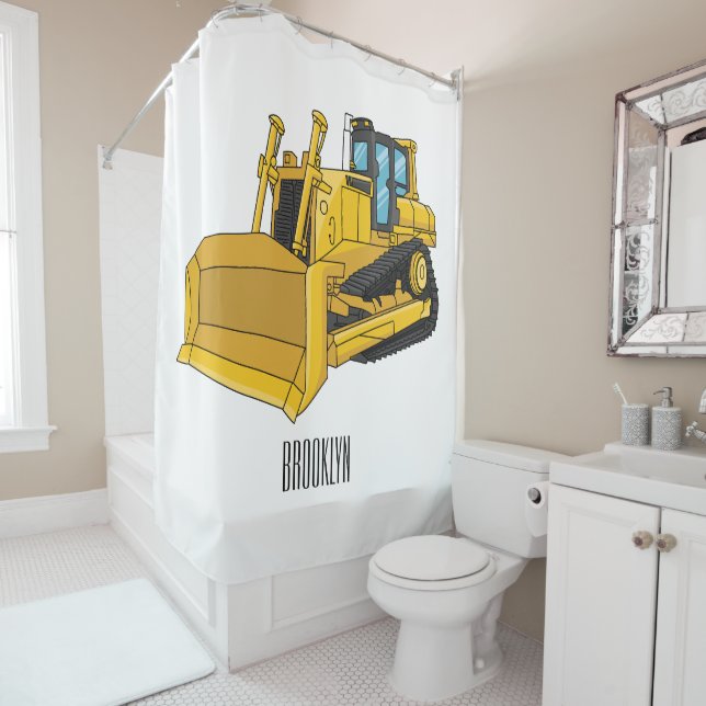 Bulldozer cartoon illustration (In Situ)