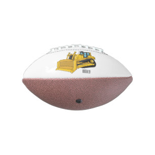 Bulldozer cartoon illustration football