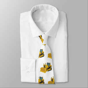 Bulldozer cartoon illustration tie