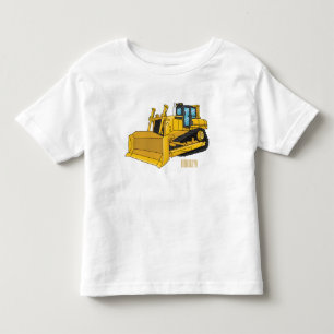 Bulldozer cartoon illustration toddler t-shirt