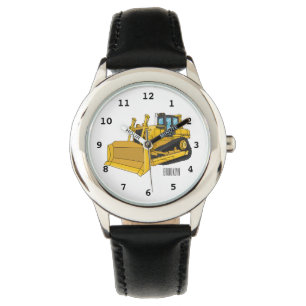 Bulldozer cartoon illustration watch