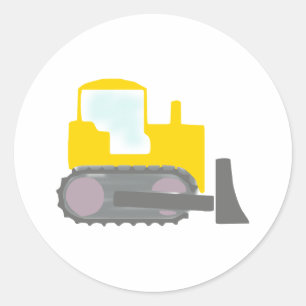 bulldozer classic round sticker