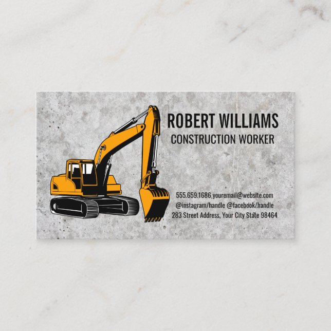 Bulldozer | Concrete  Appointment Card (Front)