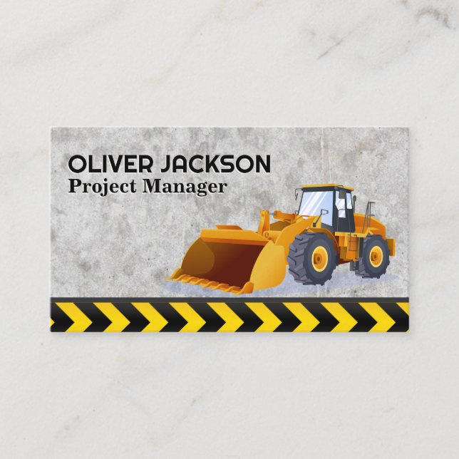 Bulldozer | Construction | Contractor Business Card (Front)