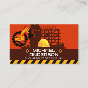 Bulldozer   Construction Site Business Card