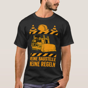 Bulldozer construction site house construction con T-Shirt