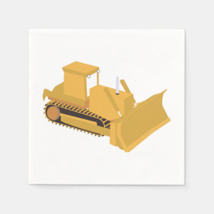 Bulldozer Construction Truck Napkin