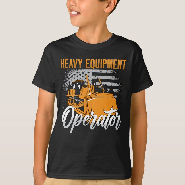 Bulldozer Heavy Equipment Operator Construction T-Shirt (Front)