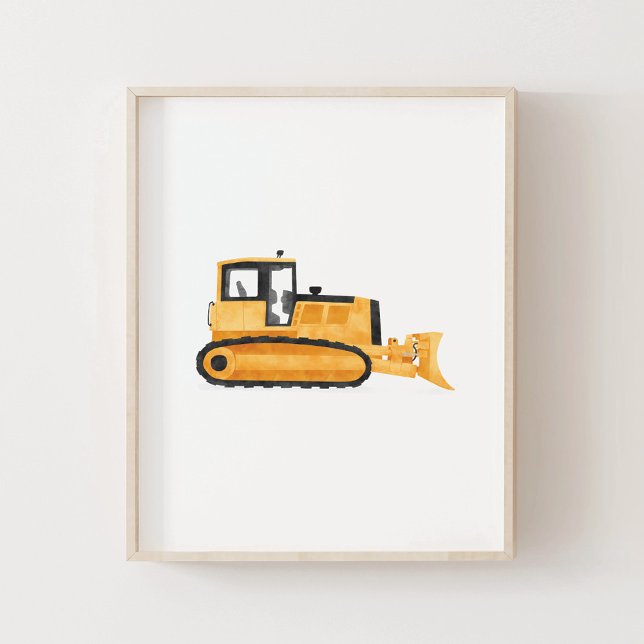 Bulldozer Jaune Décoration Chambre Enfants (Créateur téléchargé)