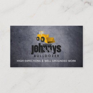 Bulldozer Logo Business Cards