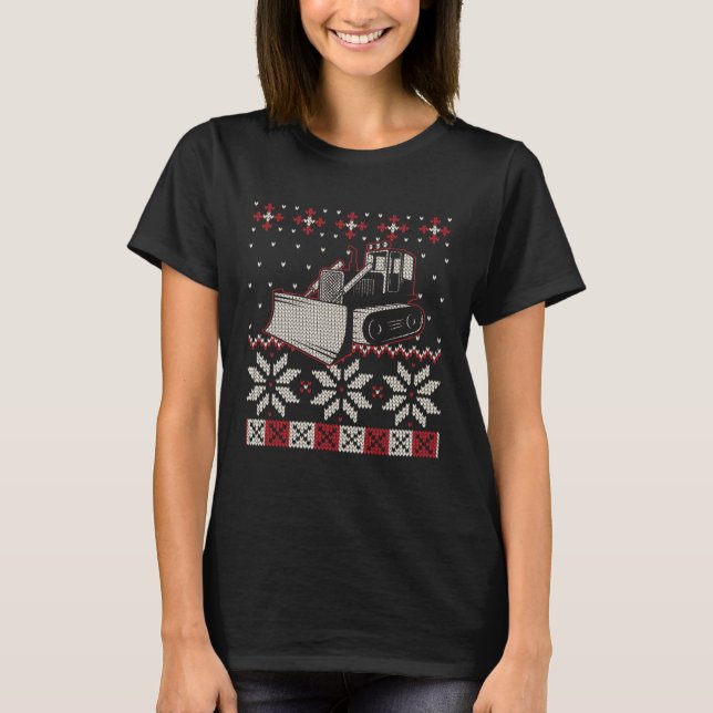 Bulldozer Operator Ugly Christmas Sweater Heavy Eq (Front)