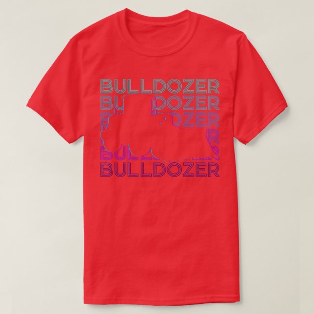 Bulldozer Retro Gift T-Shirt (Design Front)