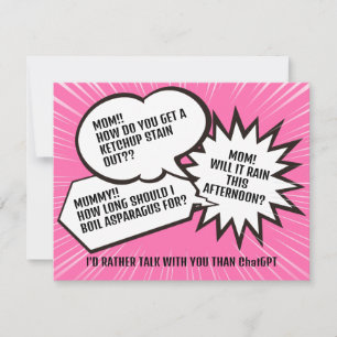 Bulle Cartes de remerciements pour la Fête des m