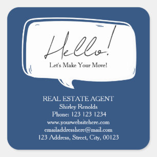 Bulle de dialogue moderne Autocollant Immobilier N