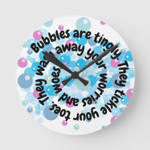 Bulle Poème Mur Horloge Pour Salle De Bain Ou Sall