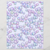 Bulles arc-en-ciel sur papier à papier bleu à rebu