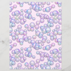 Bulles Arc-en-ciel sur papier à scandale rose