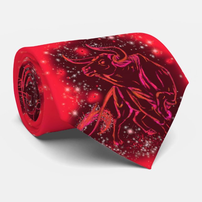 Bulles Cravates rouges qui courent la nuit étoilée (Roulé)