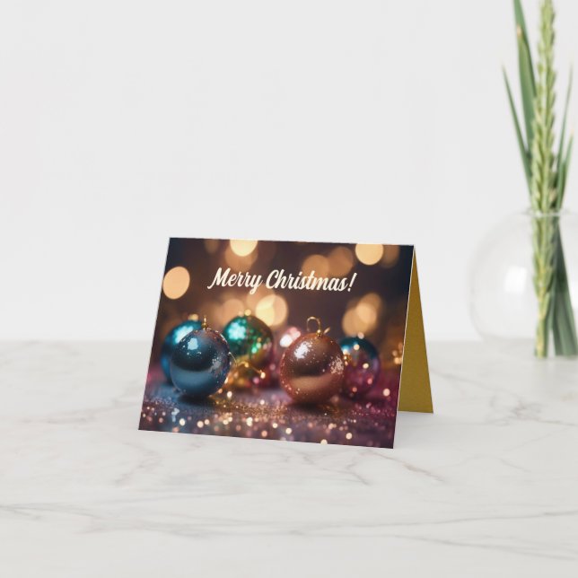 Bulles de Noël Carte de voeux (Devant)
