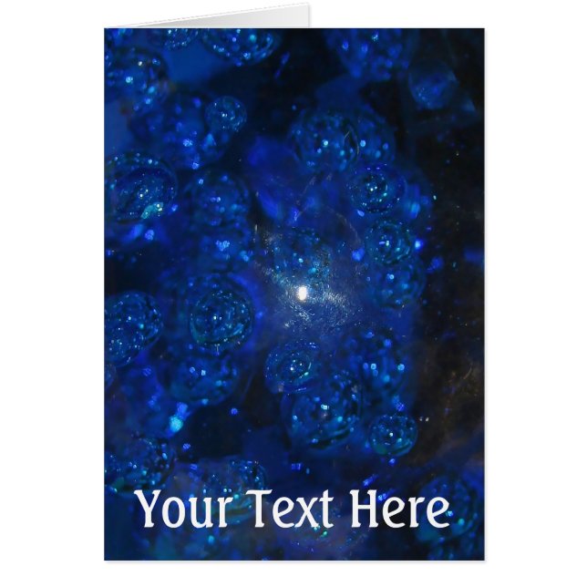 Bulles en verre bleu tombé (Devant)