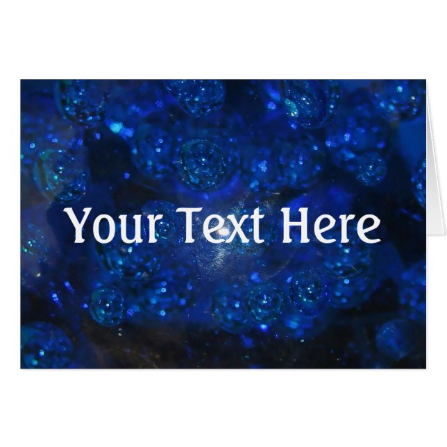 Bulles en verre bleu tombé (Devant horizontal)