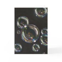 Bulles - Peinture originale - Carte de voeux