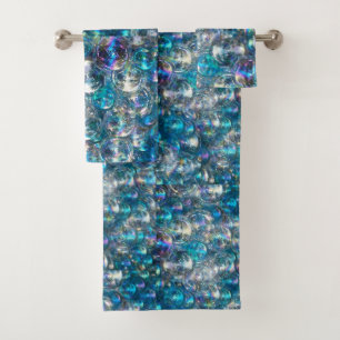 Bulles Tiny Bubbles Serviettes De Bain Set Blue Aq