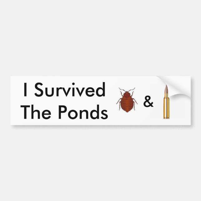 bullet, bb1, I Survived The Ponds, & Bumper Sticker (Front)
