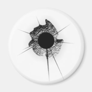 Bullet hole magnet