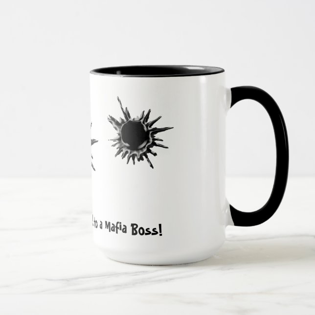 Bullet hole shot mafia boss mug (Right)