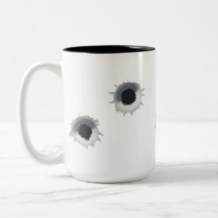 Bullet Hole Two-Tone Coffee Mug