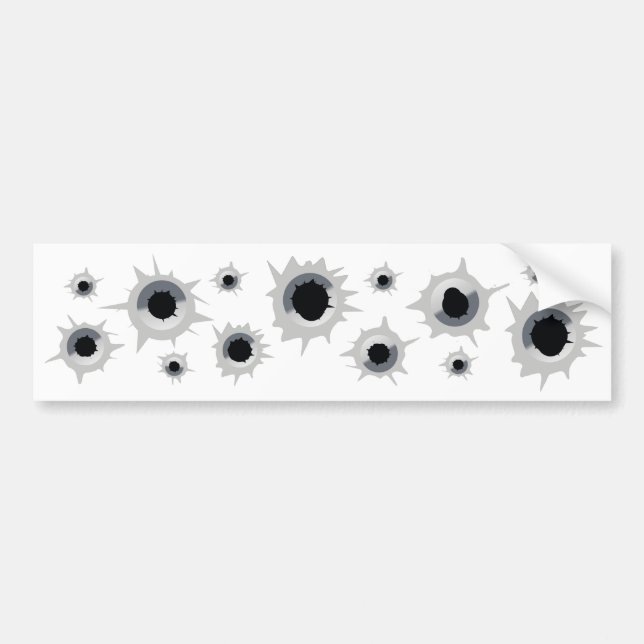 Bullet Holes Bumper Sticker (Front)