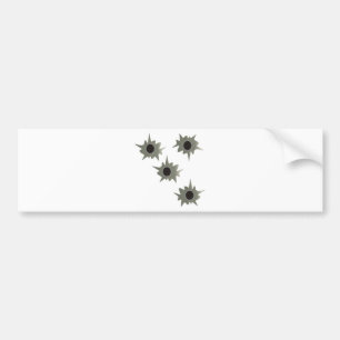 Bullet Holes Bumper Sticker