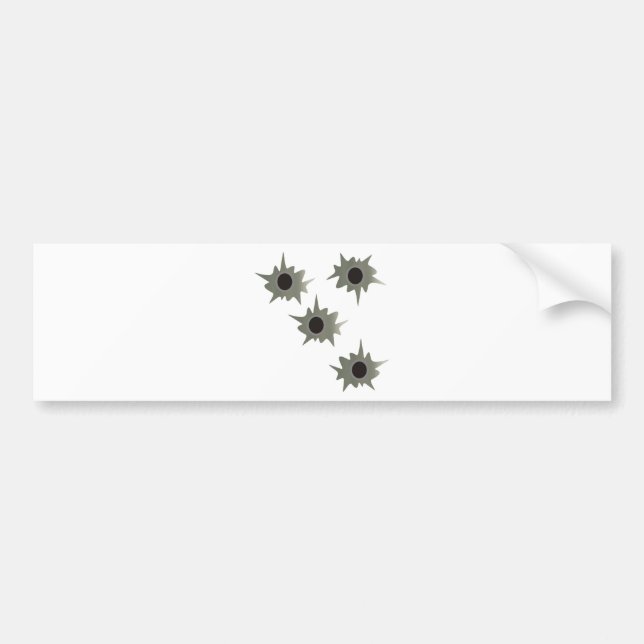 Bullet Holes Bumper Sticker (Front)
