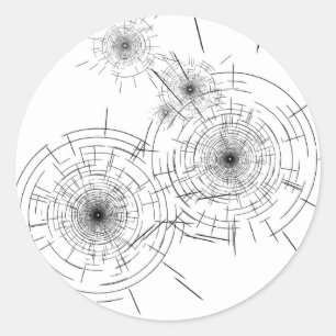 Bullet Holes Classic Round Sticker