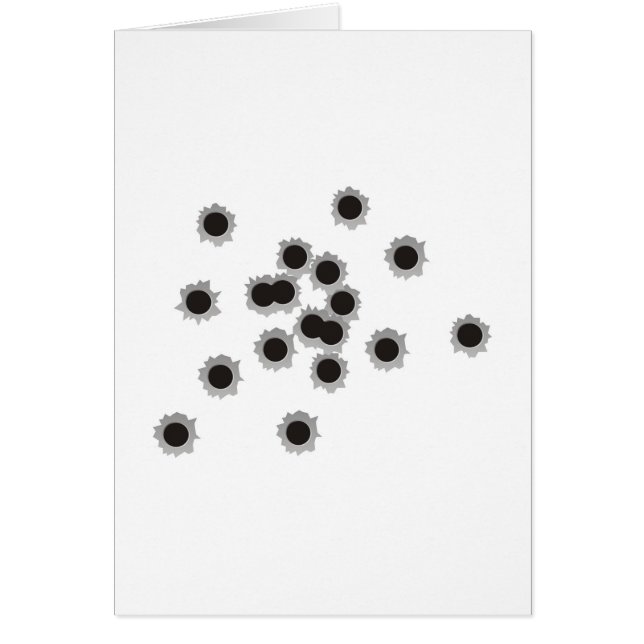 Bullet holes from a rifle or gun, possibly shotgun (Front)