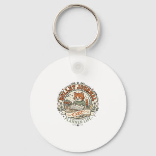 Bullet Journal Cat Bullet Journal Cat Vintage Vect Keychain
