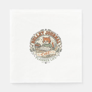 Bullet Journal Cat Bullet Journal Cat Vintage Vect Napkin