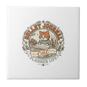 Bullet Journal Cat Bullet Journal Cat Vintage Vect Tile