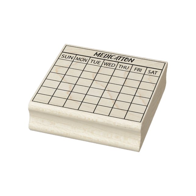Bullet Journal Medication Rubber Stamp (Stamp)