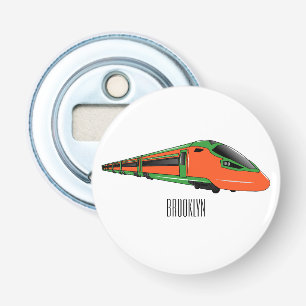 Bullet train cartoon illustration bottle opener