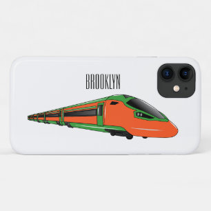 Bullet train cartoon illustration iPhone 11 case