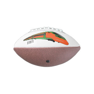 Bullet train cartoon illustration football