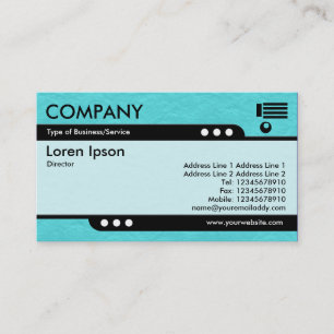 Bullet Train - Cyan Crinkled Paper Texture Business Card