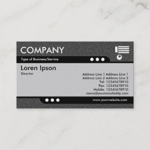Bullet Train - Dark Grey Embossed Texture Business Card